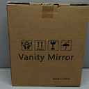 ROLOVE 13 Inch Vanity Mirror with Lights, Round Make Up Mirror with Lighting, LED Mirror Makeup Mirror with Lights for Bedroom Tabletop, Smart Touch Control, 360° Rotation (White)