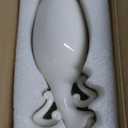 Vase with Attitude, White Ceramic Small Neck Vases, Novel and Lovely Unique Shape Vase, 7inch Modern Home Decoration Vases, Can Be Used As A Decoration for Dining Table Bookcase and Desk (One Size)