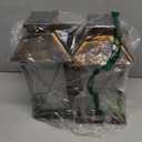 2 Pack Solar Lantern with Flickering Flame Candle, 13" Outdoor Waterproof Solar Lanterns Garden Decorative, Glass Hanging Lantern Metal for Outdoor Patio Yard Tabletop Decoration Mothers Day Gifts Mom