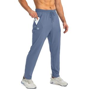 G Gradual Men's Sweatpants with Zipper Pockets Tapered Joggers for Men Athletic Pants for Workout, Jogging, Running (Slate Blue, Small)