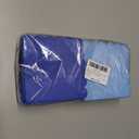 200PCS Blue and Gold Paper Napkins, 5x5 Inch Delicate Scalloped Cocktail Napkins with Gold Foil Accents, Disposable Appetizer Paper Napkin for Dinner Wedding Birthday Party Reception