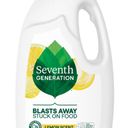 Seventh Generation Dishwasher Detergent Gel Liquid Soap Lemon Scent Dish Detergent 42 oz, Pack of 5