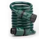 EVA Recoil Garden Hose for Outdoor: Retractable Water Hoses with Nipple QD Fittings - Lightweight and Corrosion Resistant for Yard Boat (10FT, Green)