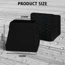 1.5" Square Non Slip Furniture Leg Coasters,16PCS Caster Cups,Rubber Pads Hardwood Floors Protectors for Sofa Bed Piano,Table and Chair Leg Anti Slide Floor Protector.(1 1/2 Black)