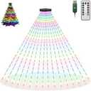 btfarm Christmas Tree Lights with Remote, 6.6FT 400 LED USB Plug in Fairy Xmas Light for 5-7FT Tree, Timer Dimmable Waterproof 8 Mode Cascading Twinkle Lights for Indoor Outdoor Decor, Multicolor