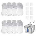 SEIRMEP Stainless Steel Cat Water Fountain, 101oz/3L Automatic Pet Water Fountain, Dog Water Fountain with Replacement Filters for Cats, Small Dogs (2 Filters and 2 Sponges)