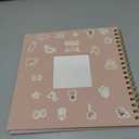 Vienrose Kids Scrapbook Album 8.5"X8.3" with Window Silk Fabric Cover Acid-Free Pages Personalised DIY Photos Scrapbooking for Baby Memory Book, First Year Keepsake Journal Gift Boy Girl, Pink