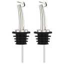 Axe Sickle 2 Pcs Oil Spout Liquor Bottle Pourer Spouts Stainless Steel Speed Pour Spouts Olive Oil Dispenser Spout for About 3/4" Bottle Mouth, with Flip Top