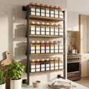ZICOTO Space Saving Spice Rack Organizer Shelf for Wall Mount - Easy To Install Modern Hanging Racks For up to 56 Jars - Perfect Seasoning Organizer For Your Kitchen