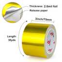 Aluminum Foil Duct Tape,Gold Foil Tape Heavy Duty,High Temperature Sealing and Patching,Perfect for HVAC,Air Ducts,Metal Repair,Foamboard,Insulation,Dryer Vent and More,3 Inches x 30 Yards,Gold