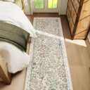 Washable Kitchen Rug Runners for Hallways: 2'x6' Bedroom Rug Non Slip Low-Pile Stain Resistant Indoor Floor Carpet Runner for Indoor Entryway Hallway Laundry Room Beside Farmhouse