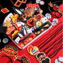 36 Pcs Casino Night Party Favors Casino Theme Felt Headband Eyeglasses Beaded Necklaces Dice Dollar Sign Poker Party Decorations Accessories for Las Vegas Game Night Decor Photo Prop Supplies