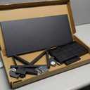 Ergonomic Clamp-On Laptop and Computer Monitor Riser Stand with Drawer, 21.6 x 9.8 inch - Black |Laptop Stand for Desk, Monitor Riser, Desk Organizer, Office Desk Home Workspace