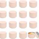 MECCANIXITY 3oz Candle Tins, 16pcs Metal Candle Tins Jars with Lids Round Empty Tin Can Containers Bulk for Storage Tea and Making DIY Arts Crafts Christmas Gifts, Pink