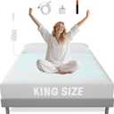 Grounding Sheets White King Size - 90% Organic Cotton + 10% Pure Silver Fitted Bed Sheet for Earthing - 400 Thread Count Deep Pocket Grounded Sheet - Improved Sleep Down to Earth Ground Bedding