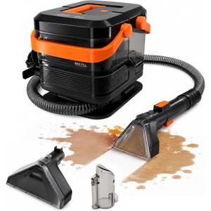 Steam Carpet cleaner & Upholstery cleaner machine with 2.2L+1L Dual Tank – 600W/19KPa power Suction, Spot Cleaner for Rugs, couch,Pet Odors, Heated Water & Accessories, Ideal for Labor Day.