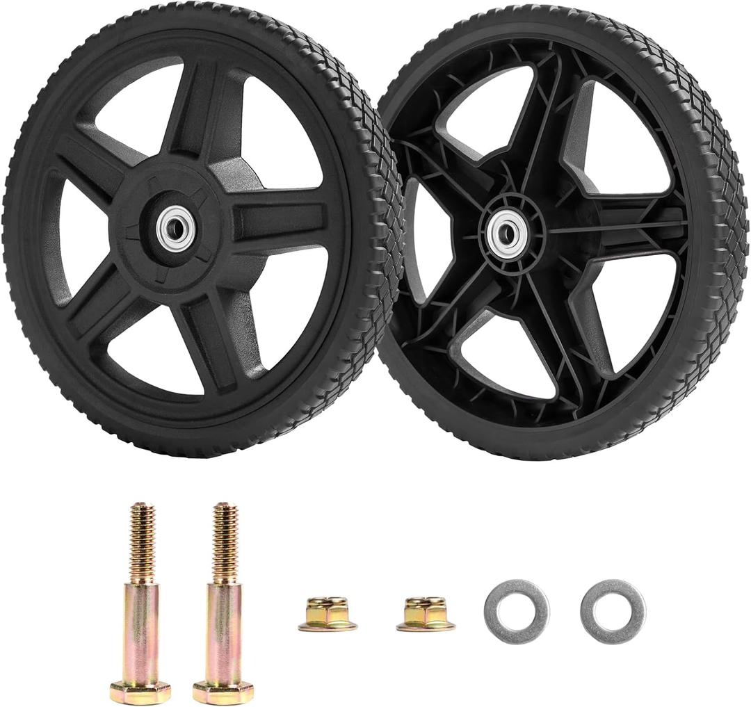 Parts Camp Push Mower Wheel kits Lawn Mower 14 inch Wheels for Push Mower(Set of 2)