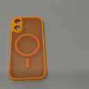 TOCOL Magnetic for iPhone 16 Case, Upgraded Full Camera Protection, Compatible with Magsafe, Drop Protection, Translucent Matte Back Phone Cover 6.1 inch (Orange)