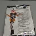 Leg Avenue Women's 4 Pc Captivating Circus Clown with Snap Crotch Bodysuit With Neck Ruffle, Wrist Ruffles, Hat Headband