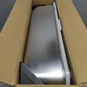 TENTIZON Stainless Steel Cat Litter Box with Lid, Large Covered Enclosed Kitty Litterbox with Hood, Flip Top, High Side, Litter Mat, Scoop for Big Cats, Kitten, No Odor, No Mess, Easy Clean, Grey