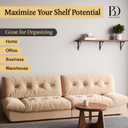 L Brackets for Shelves by Balin Designs for 8 inch - 10 Loom Style Shelves  Heavy Duty Decorative Shelf Brackets - Antique Rustic Farmhouse Mantel Shelf Bracket - Included Hardware - Set of 4