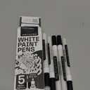 ARTISTRO 5 White Paint Pen for Rock Painting, Stone, Ceramic, Glass, Wood, Tire, Fabric, Metal, Canvas. Set of 5 Acrylic Paint White Marker Water-based Extra-fine Tip