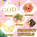 Feifeiya 36 Pcs DIY 2026 Graduation Cap Decorations Accessory Kit Include Faux Flower Heads Graduation Quotes Glitter Stickers 3D Butterfly for Grad Cap Topper DIY Gift(Orange,Inspirational)