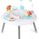 Skip Hop 2-in-1 Baby Activity Center with 20+ Developmental Activities Light-up Musical Piano for Tummy Time Play 4 Clip-on & Moveable Toys and 360-degree Rotating Seat Seascape Age 4m+