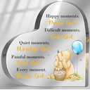 Religious Gifts for Women Faith, Winnie Bible Verse Decorative Sign for Sister Mom Friend, Christian Home Office Desk Winnie Decor, Faith Acrylic Hearts Plaques Keepsake Paperweight