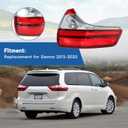 Silscvtt Passenger Side Outer Rear Brake Tail Light Assembly Replacement for 2015-2020 Toyota Sienna Base/L/LE/XLE/Limited Models Red Lens Right Tail Lamp 8155008050 TO2805123