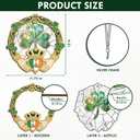 FLAGWIX St Patricks Day Decorations - Saint Patricks Day Decor Double Layered 12 inch Hanging Suncatcher - Irish Shamrock Celtic Cross Home Decoration, Gifts for Women Men, Gifts for Friends