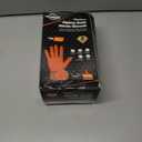 TitanFlex Heavy Duty Orange Industrial Nitrile Gloves with Raised Diamond Texture, Latex Free (6mil/8mil)
