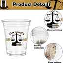 Rngmsi Graduation Cups Class of 2026-50 Pcs Lawyer Graduation Decorations 2026, 12 OZ Grad Disposable Plastic Cups for College, Grad Tableware Centerpieces Party Favors Decor
