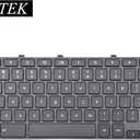 TLBTEK Keyboard Replacement Compatible with Dell Chromebook 11 3100, 3110, 3120, 5190 Series Laptop, USB, Black, 104 Keys