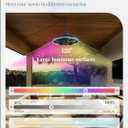 Fanbulous Outdoor RGB Ceiling Fans with Light for Patios, 20" Waterproof Plug in Ceiling Fan, Gazebo Fan Remote&APP Control, 3CCT Dimmable,Caged Ceiling Fan with Hanging Hook for Porch, Pergola