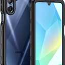 Lanhiem for Samsung Galaxy A16 5G Phone Case, IP68 Waterproof Dustproof, Built-in Screen Protector, Rugged Full Body Shockproof Protective Cover for Samsung A16 5G / 4G 6.7", Black/Clear