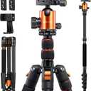 82" Tall Camera Tripod Heavy Duty, Victiv Aluminum DSLR Tripod Monopod for Photography Travel, Professional Camera Stand for Spotting Scope Telescope Binocular (Orange)
