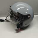 Yesmotor 3/4 Motorcycle Helmets Retro Open Face Vespa Scooters Helmet with Clear Visor for Men and Women- DOT Approved