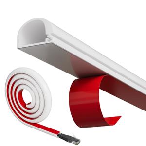 78”TV Cord Hider for Wall Mounted TV, Selfadhesive Wall Cable Hider for 1 Cord, Flexible Silicone White Cord Covers Wire Hiders for Cords on Wall,Babyproof Cable Concealer Raceway Management