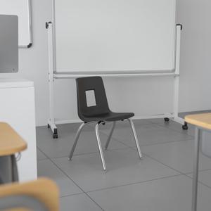 Flash Furniture Mickey Advantage Black Student Stack School Chair - 14-inch