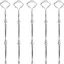 3 Tier Cake Stand Hardware Kits Heavy Duty for Tiered Fruit Cake Plate Stand Stable Handle Fitting Hardware Rod Cupcake Holder Support Silver Crown 5 SetsPlate not Included