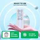 Replacement Fan Remote Control Compatible for Dyson DP01 DP03 TP02 TP03 Pure Cool Link Purifying Fan, Part Number 967400-01 (Sliver Color with Battery) (Silver)