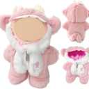 17cm Doll Clothes,Clothes for Dolls Outfit, Accessories for Dolls Clothes, Cute Clothes Set for Doll,No Doll Included (Pink Shark)