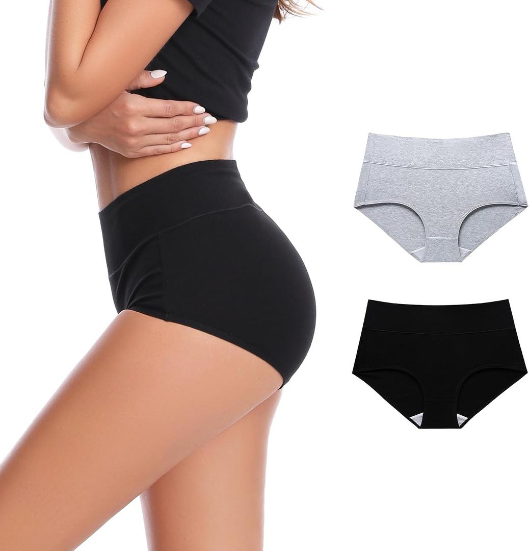 Womens Cotton Underwear Briefs for Women Ladies Panties (S)