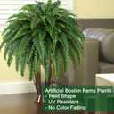 Dkaltm Single Silky Artificial Boston Fern Bush, 43Inch Large Artificial Ferns for Outdoors, Large Faux Ferns Artificial Plants,Suitable for Decorating Office, Living Room Faux Greenery,69Branches