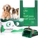 125 Bulk Pack Extra Large Dog Poop Bags for A&H Swivel Bin Pooper Scooper, Pet Waste Bags with Handle for Dog Poop Cat Litter, Heavy Duty Leakproof Unscented (Only Dog Poop Bags)