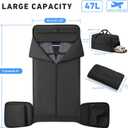 Garment Duffle Bag for Men,Convertible Garment Bags for Travel,Suit Carry-on Travel Bag Expandable with Shoes Compartment for Business Trip,Weekend(Black)