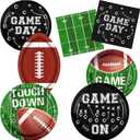 Football Birthday Party Decorations Tableware, Football Party Supplies includes Foot ball Plates and Napkins for Tailgate Party Decorations Touchdown Decorations, 25 Guests