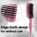Curly Hair Brush Candybrush Curl Defining Brush for Detangling Shaping and Defining Curls for Women, Men, Wet & Dry Hair (Pink)