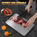 Titanium Cutting Boards for Kitchen, Pure Titanium Metal & Wheat Straw 2 Sided Healthiest Chopping Board, Dishwasher Safe Easy to Clean Large Size 1611